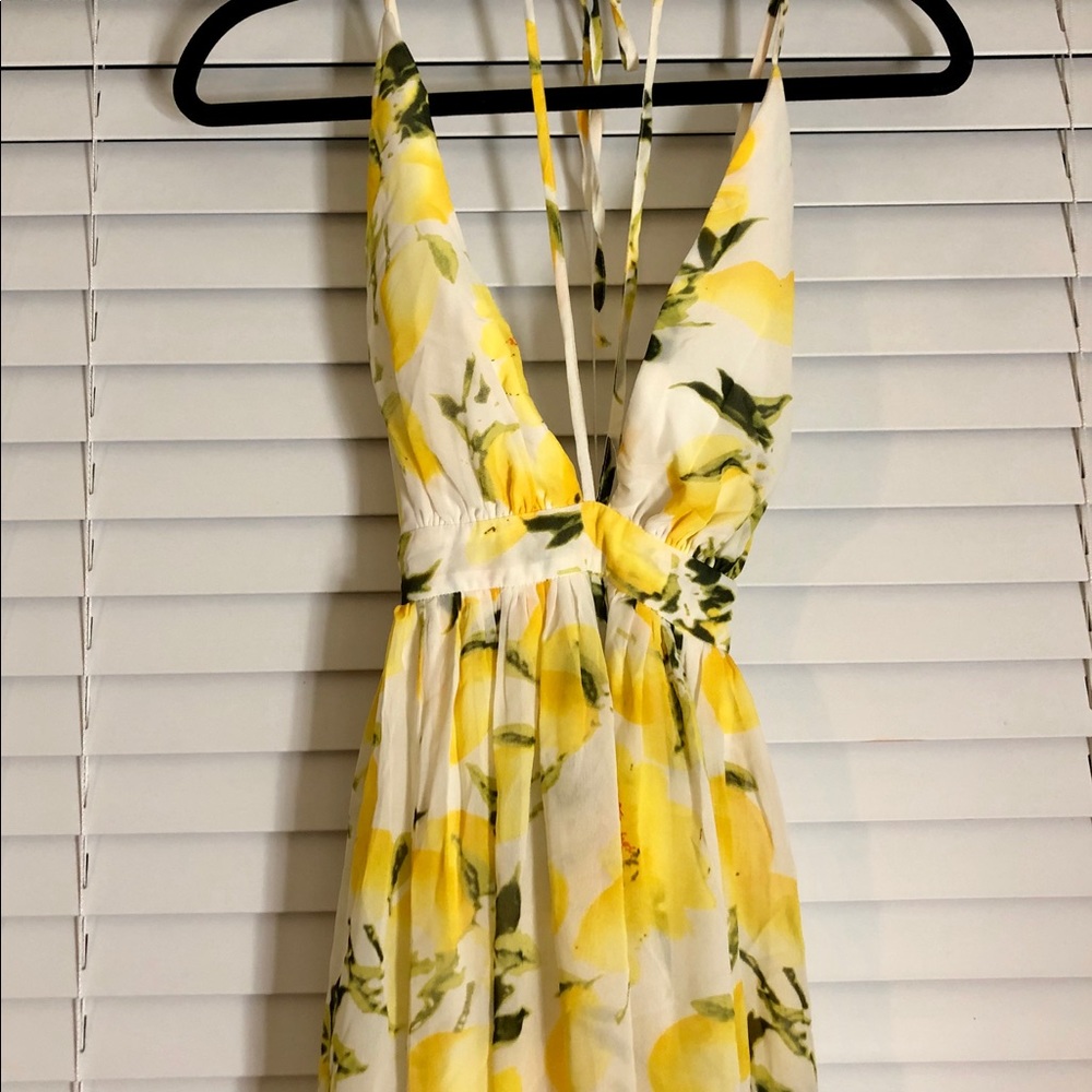 Floral Lemon Print Dress